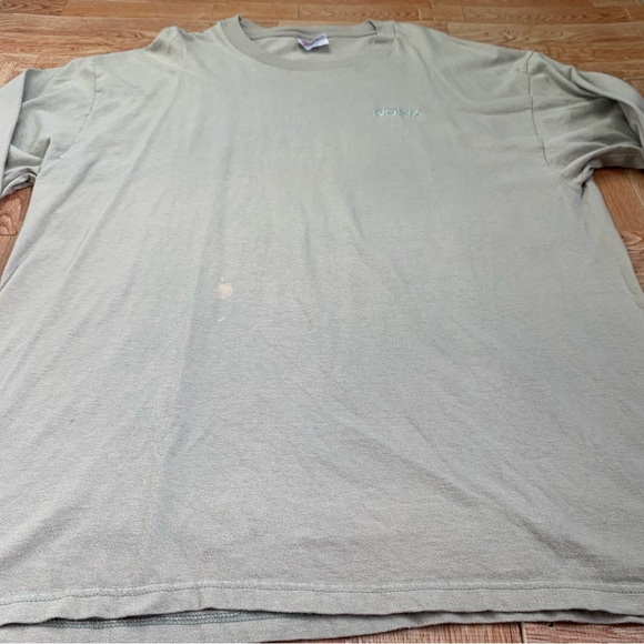 Vintage Nokia Shirt Men’s XL Long Sleeve Embroidered Hanes Beefy-T 90s Promo Tee - Picture 8 of 10